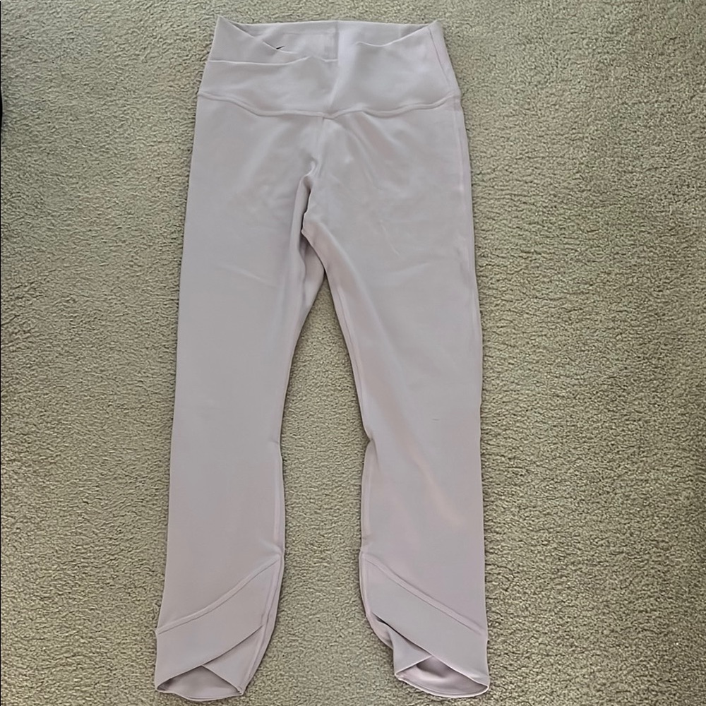 Light pink Nike Cross over waist leggings